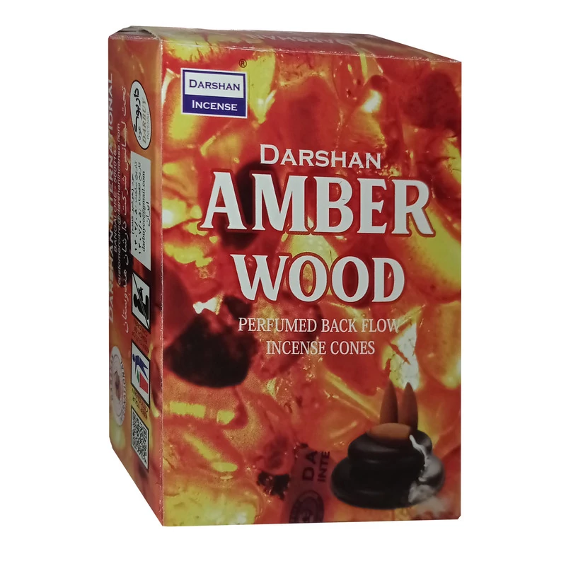 عود آبشاری دارشان مدل amber wood رایحه عنبر سیاه بسته 10 عددی