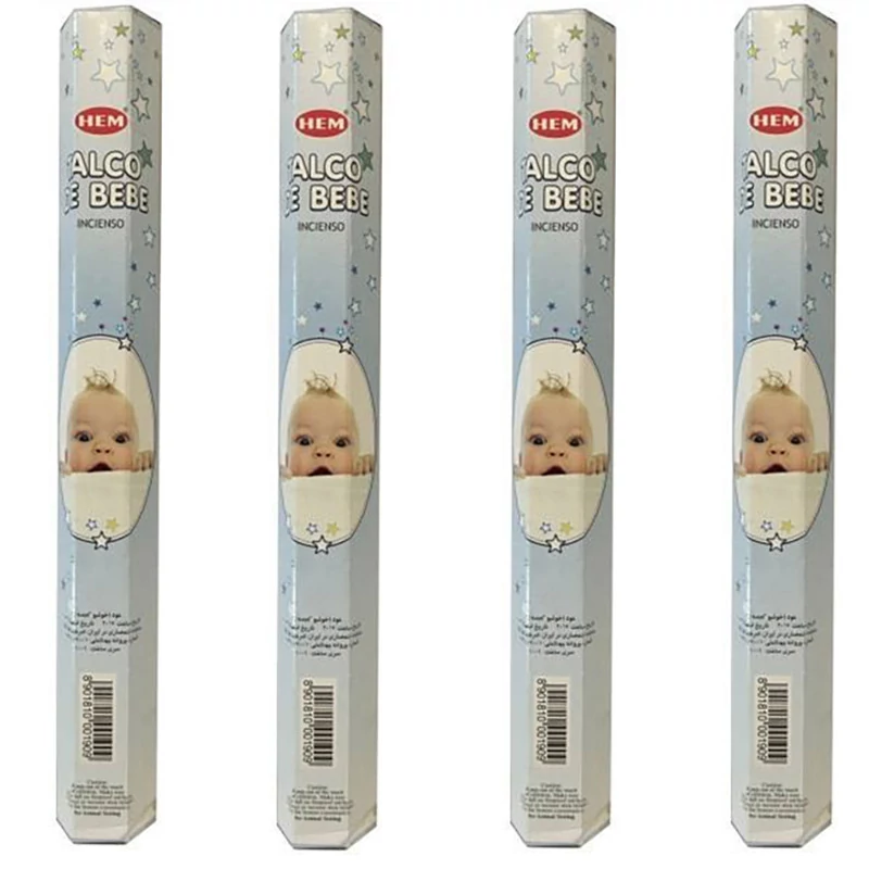 عود هم مدل پودر بچه کد Baby Powder04 مجموعه 4 عددی