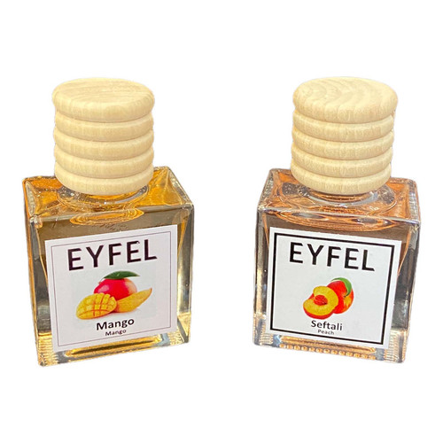 خوشبوکننده هوا خودرو ایفل کد Mango-Peach حجم 10 میلی لیتر بسته 2 عددی